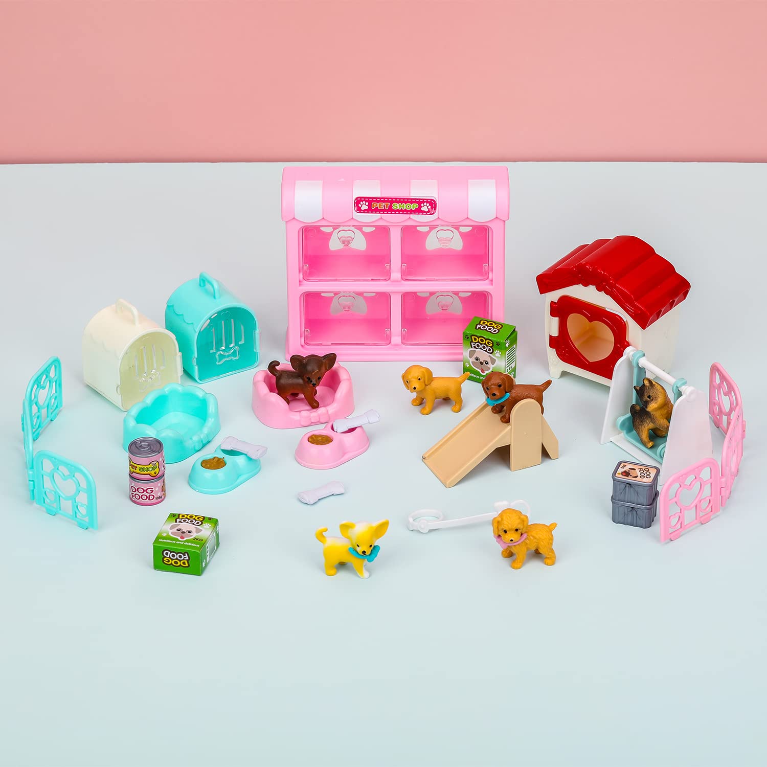 Foto 7 pulgar | Juego De Figuras De Perro Tqqfun Pet Pretend Play Toys Para Niños - Venta Internacional.