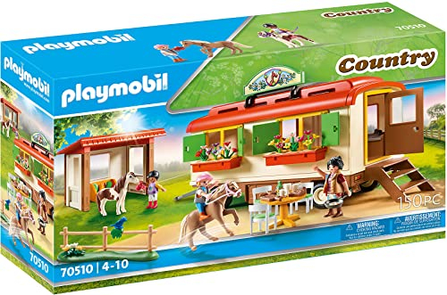 Refugio Para Ponis Toy Playmobil Con Casa Móvil Para Niños De Más De 4 Años - Venta Internacional.