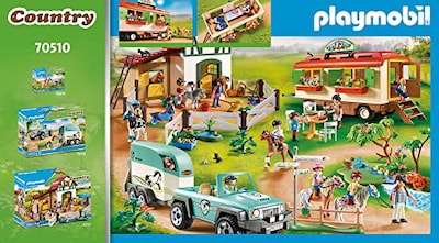 Foto 3 | Refugio Para Ponis Toy Playmobil Con Casa Móvil Para Niños De Más De 4 Años - Venta Internacional.