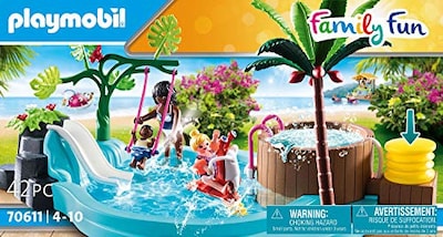 Foto 3 | Piscina Infantil Playmobil Con Tobogán, Columpio Y Balancín - Venta Internacional.
