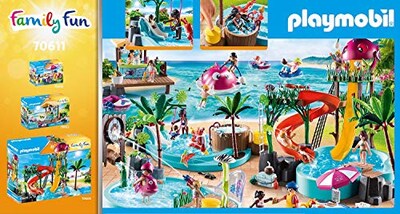 Foto 4 | Piscina Infantil Playmobil Con Tobogán, Columpio Y Balancín - Venta Internacional.