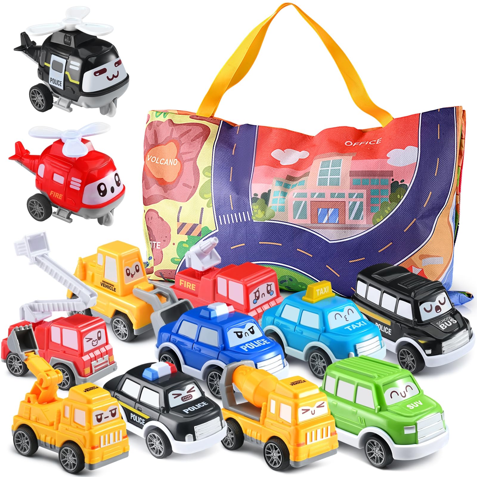 Foto 2 pulgar | Juego De Coche De Juguete Doloowee Para Niños Pequeños Con Tapete De Juego De 12 A 18 Meses - Venta Internacional.