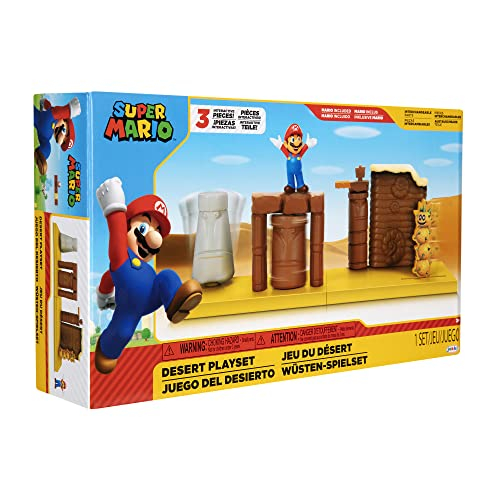 Foto 4 pulgar | Set De Juego Super Mario Desert De 2,5 Pulgadas - Venta Internacional.