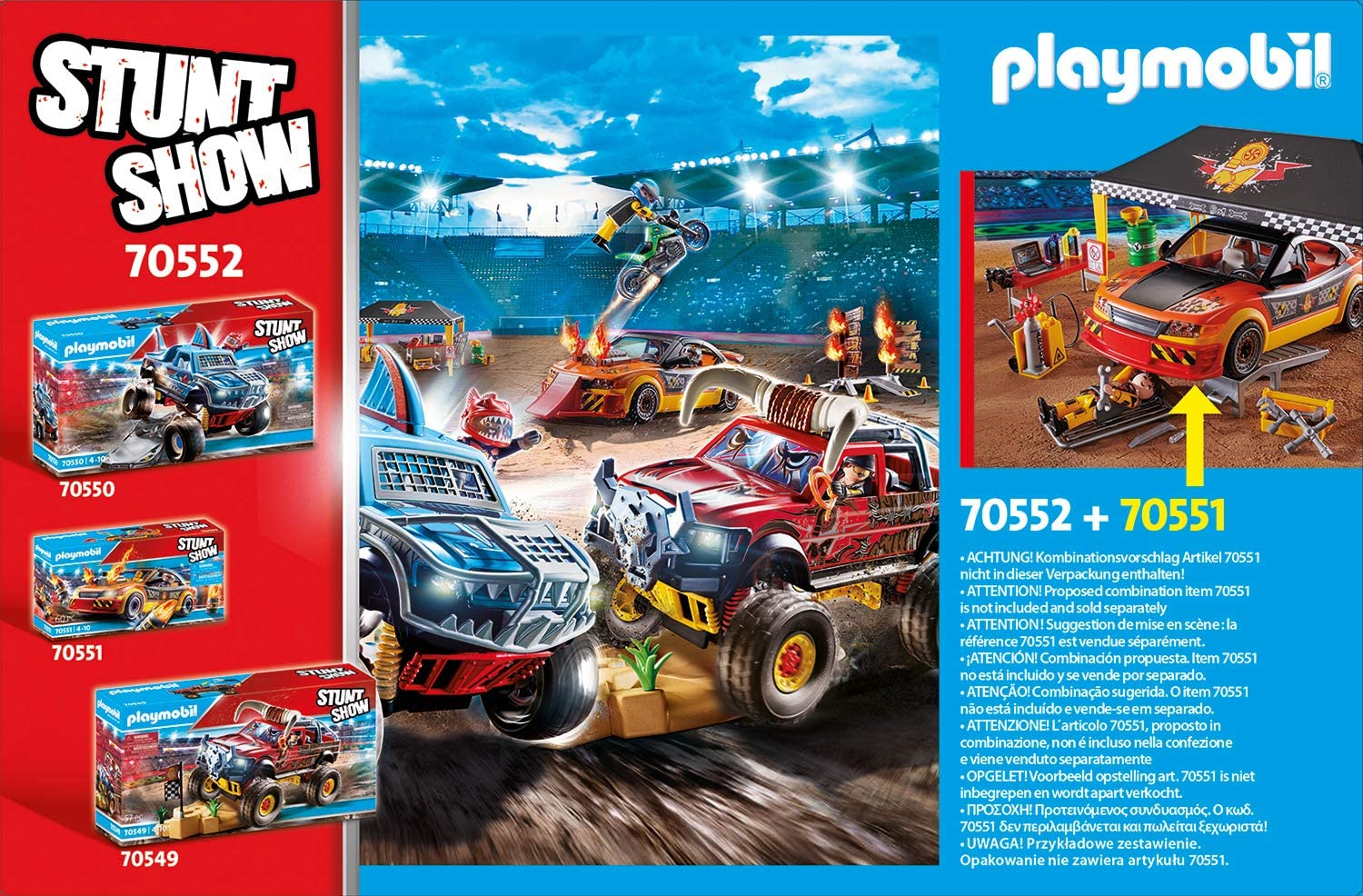 Foto 4 pulgar | Carpa Playmobil Stunt Show Service, Multicolor, 28,4 X 18,7  - Venta Internacional.