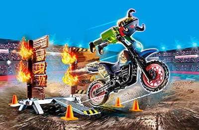 Foto 2 | Playmobil Stunt Show De Motocross Con Pared Ardiente, Multic - Venta Internacional.