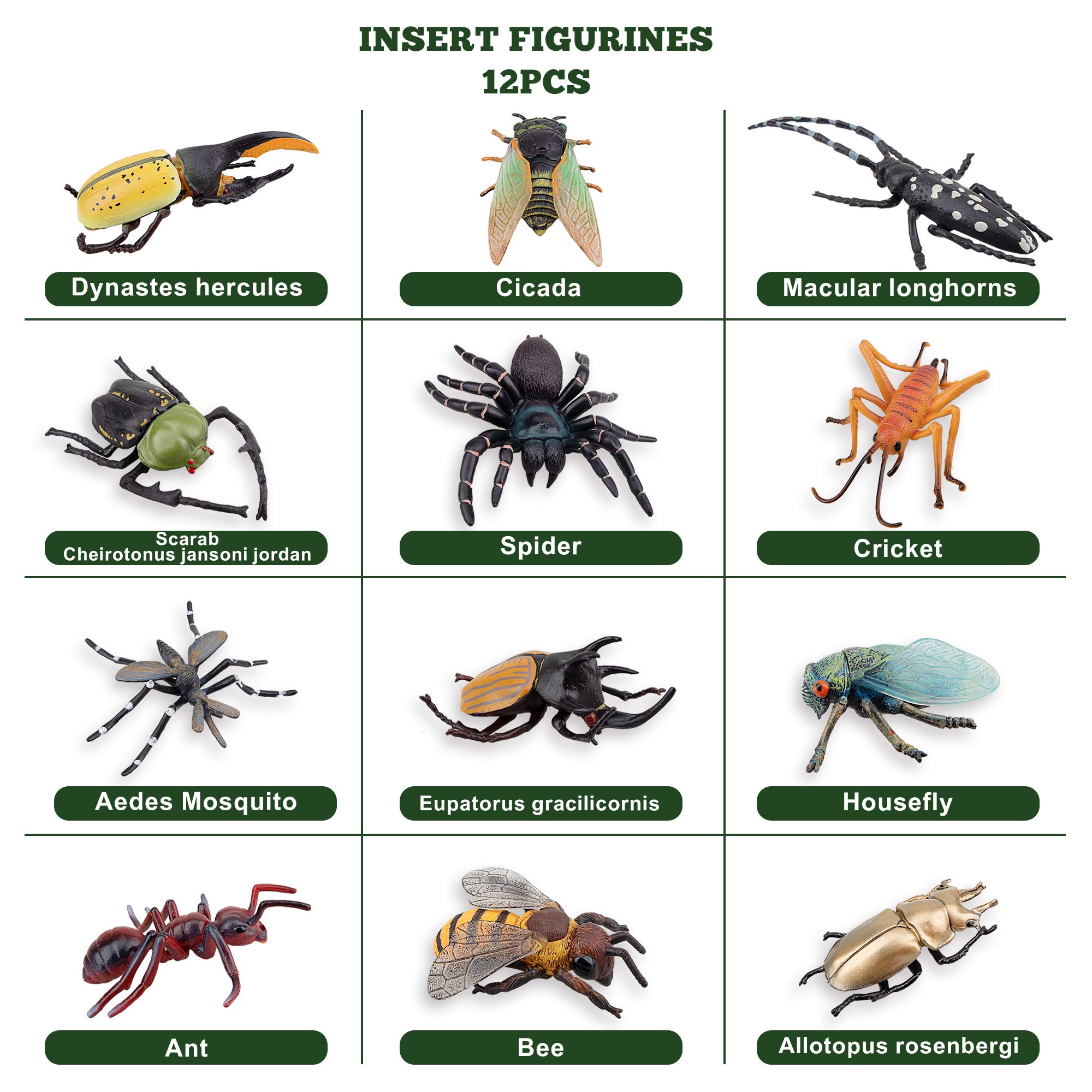 Foto 4 pulgar | Figura De Juguete Toymany Insects, 12 Unidades, Realistas, Para Niños De Más De 3 Años - Venta Internacional.