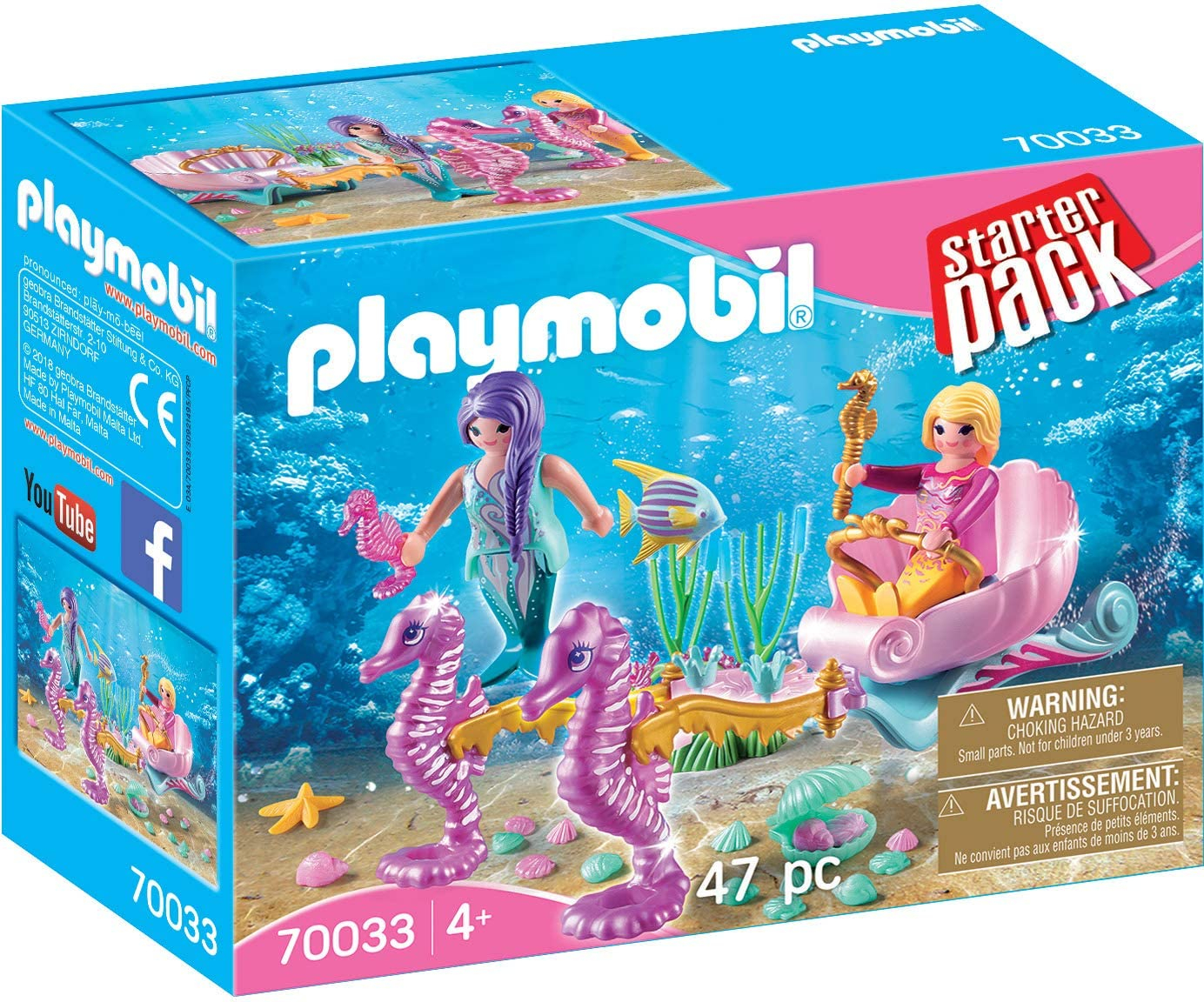 Playset Playmobil Seahorse Carriage Con Paquete De Figuras - Venta Internacional.