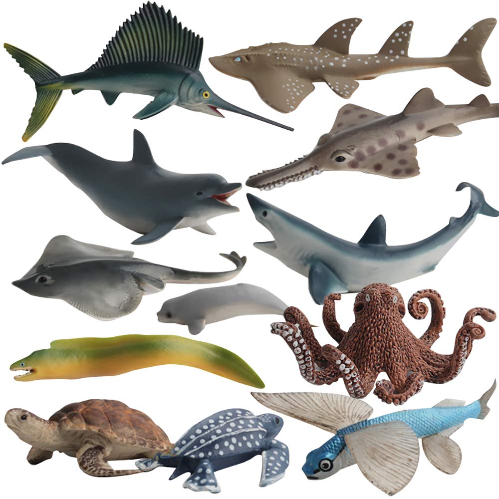 Set De Figuras De Animales Marinos De Bath Set Toys Fantarea Ocean Sea (12 Unidades) - Venta Internacional.