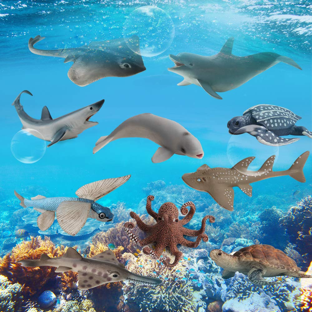 Foto 4 | Set De Figuras De Animales Marinos De Bath Set Toys Fantarea Ocean Sea (12 Unidades) - Venta Internacional.
