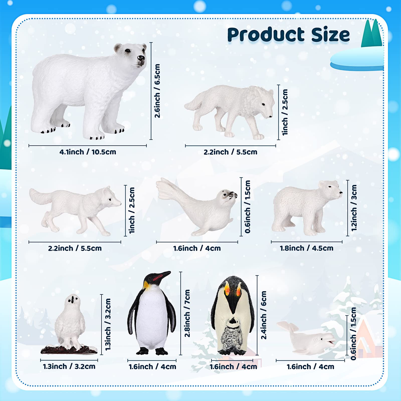 Foto 3 pulgar | Set De Juguetes Arctic Animal, 19 Unidades, Con Figuras De Animales Polares Para Niños - Venta Internacional.