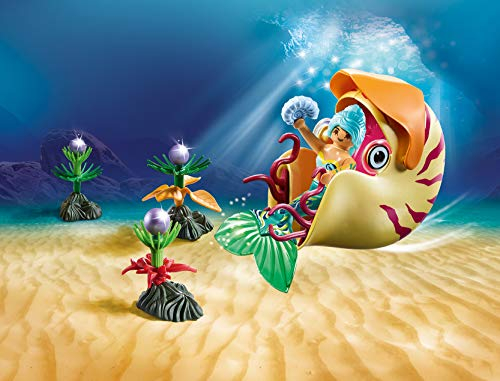 Foto 4 pulgar | Góndola Playmobil Con Sirena Y Caracol Marino - Venta Internacional.
