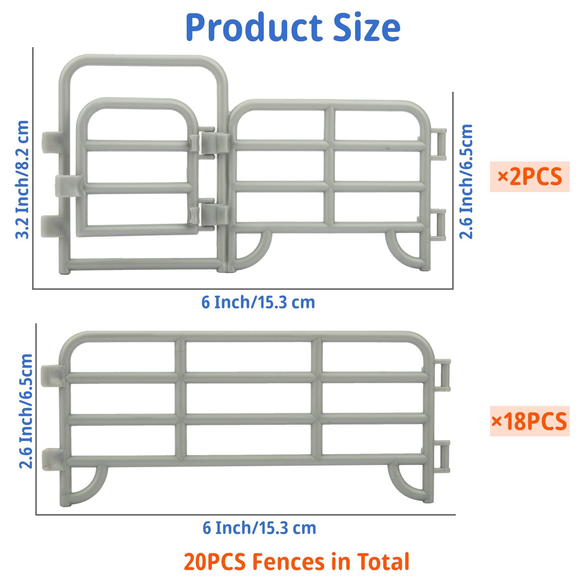 Foto 3 pulgar | Panel De Cercas Toymany Corral De Fence Playset, 20 Unidades Con 2 Puertas - Venta Internacional.