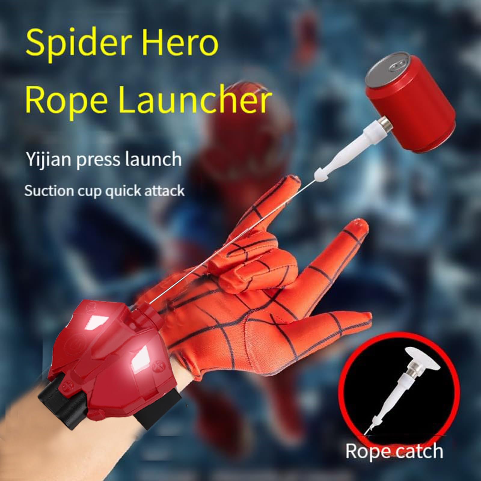 Foto 4 pulgar | Juego De Tiradores Web Launcher String Shooters, Seda De Araña, Para Niños, Color Rojo Y Blanco - Venta Internacional.