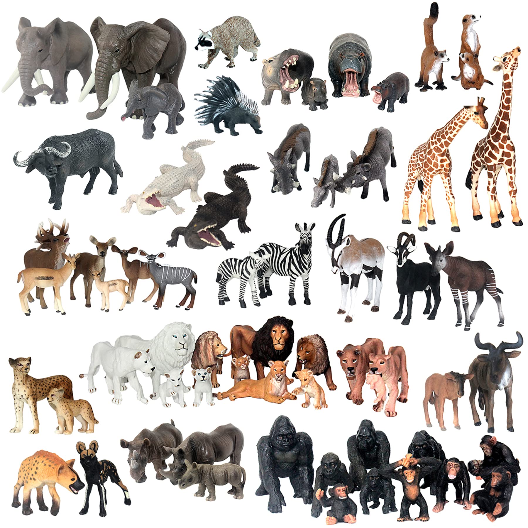 Figuras Gigantes de Animales de La Jungla Africana Funshowcase - Venta Internacional