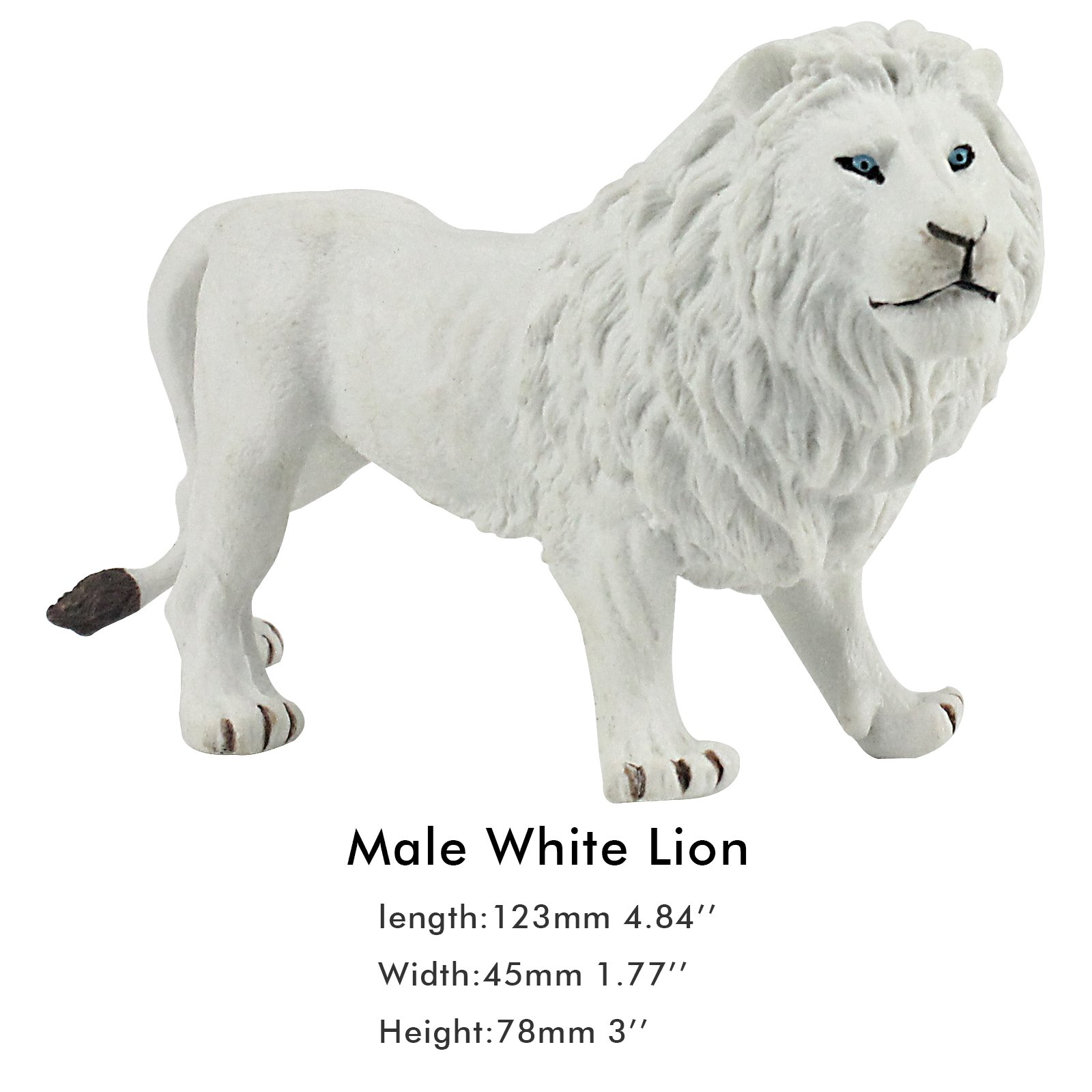 Foto 4 pulgar | Figura de Juguete Funshowcase de Animales de la Jungla Africana con León Blanco 8 cm