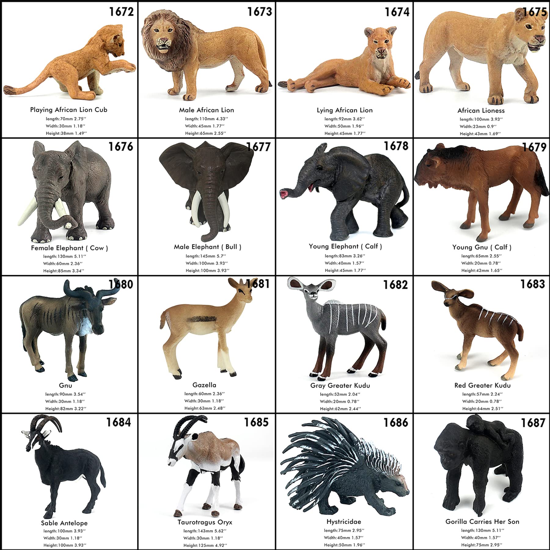 Foto 4 pulgar | Figuras Gigantes de Animales de La Jungla Africana Juguetes Funshowcase - Venta Internacional