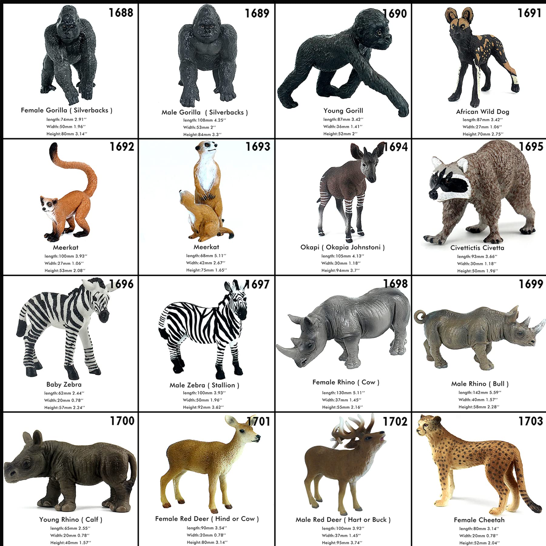 Foto 5 pulgar | Figuras Gigantes de Animales de La Jungla Africana Juguetes Funshowcase - Venta Internacional