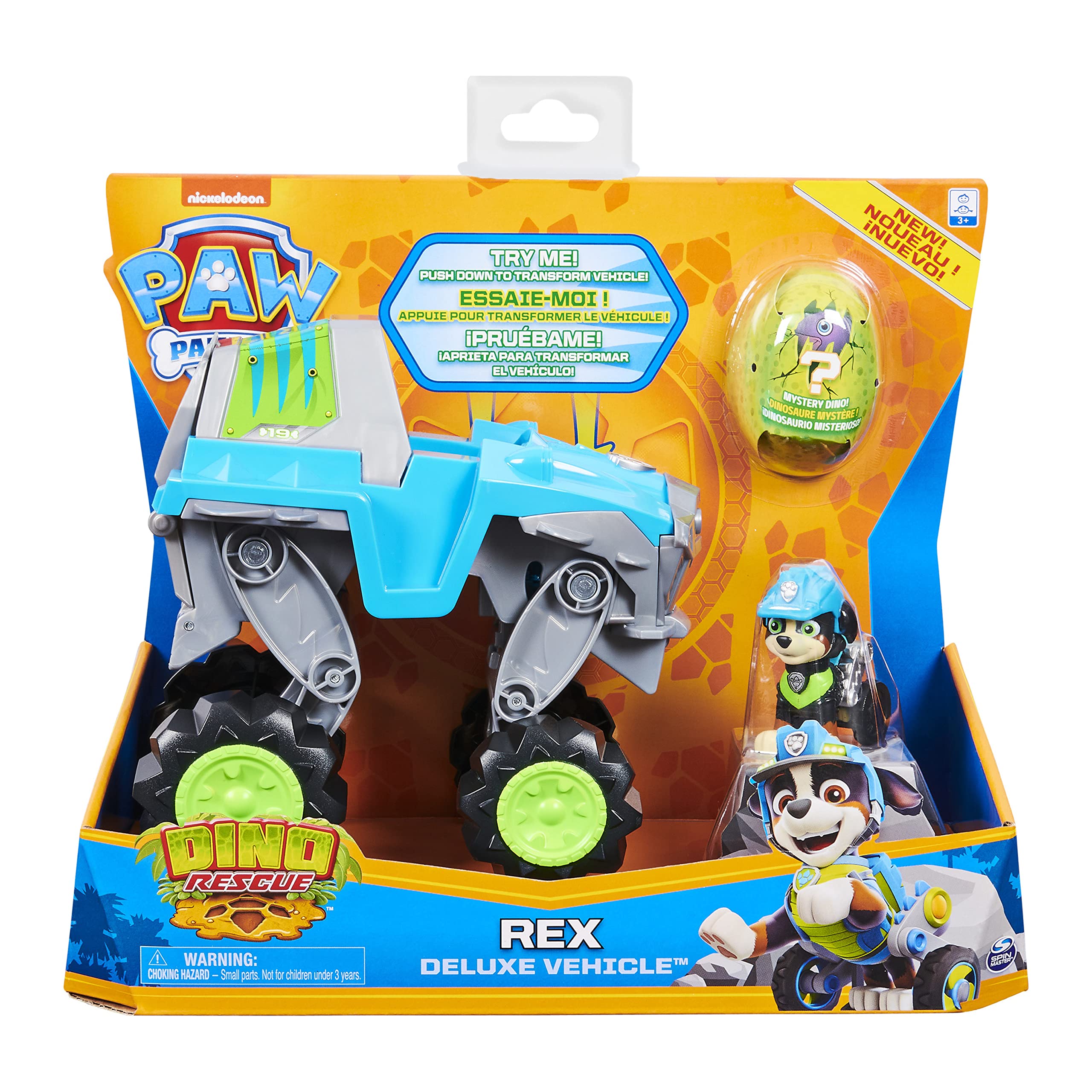 Foto 3 pulgar | Dino Rescata el Vehículo Transformador de Rex  Paw Patrol- Venta Internacional