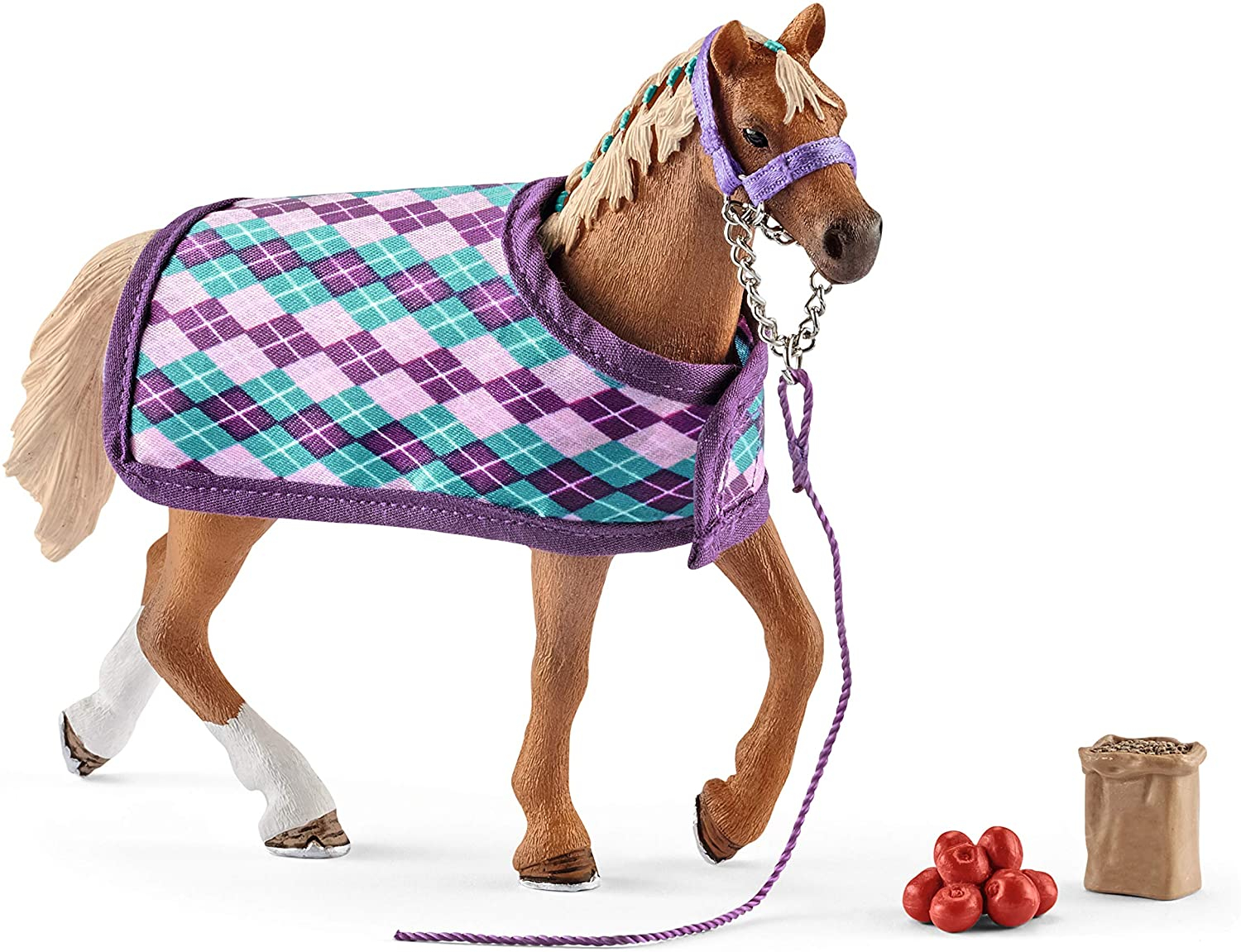 Set de Juego Schleich Horse Club Pura Sangre Inglesa con Manta - Venta Internacional