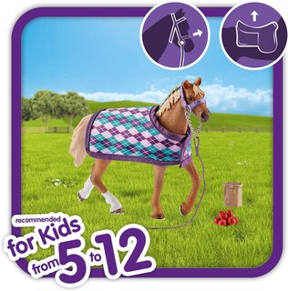 Foto 3 | Set de Juego Schleich Horse Club Pura Sangre Inglesa con Manta - Venta Internacional