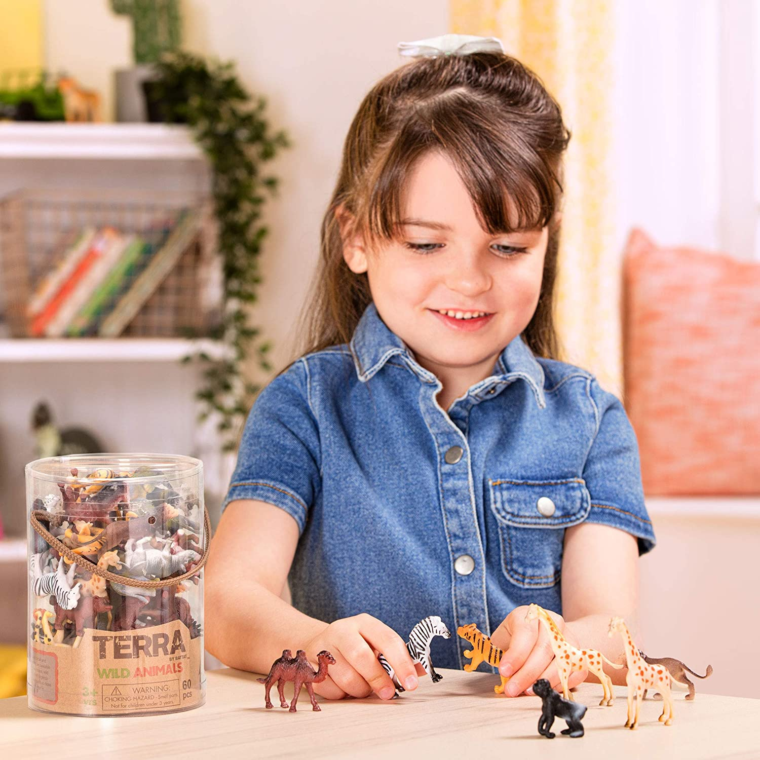 Foto 5 pulgar | Animales Salvajes en Miniatura Terra de Battat 60 Piezas - Venta Internacional