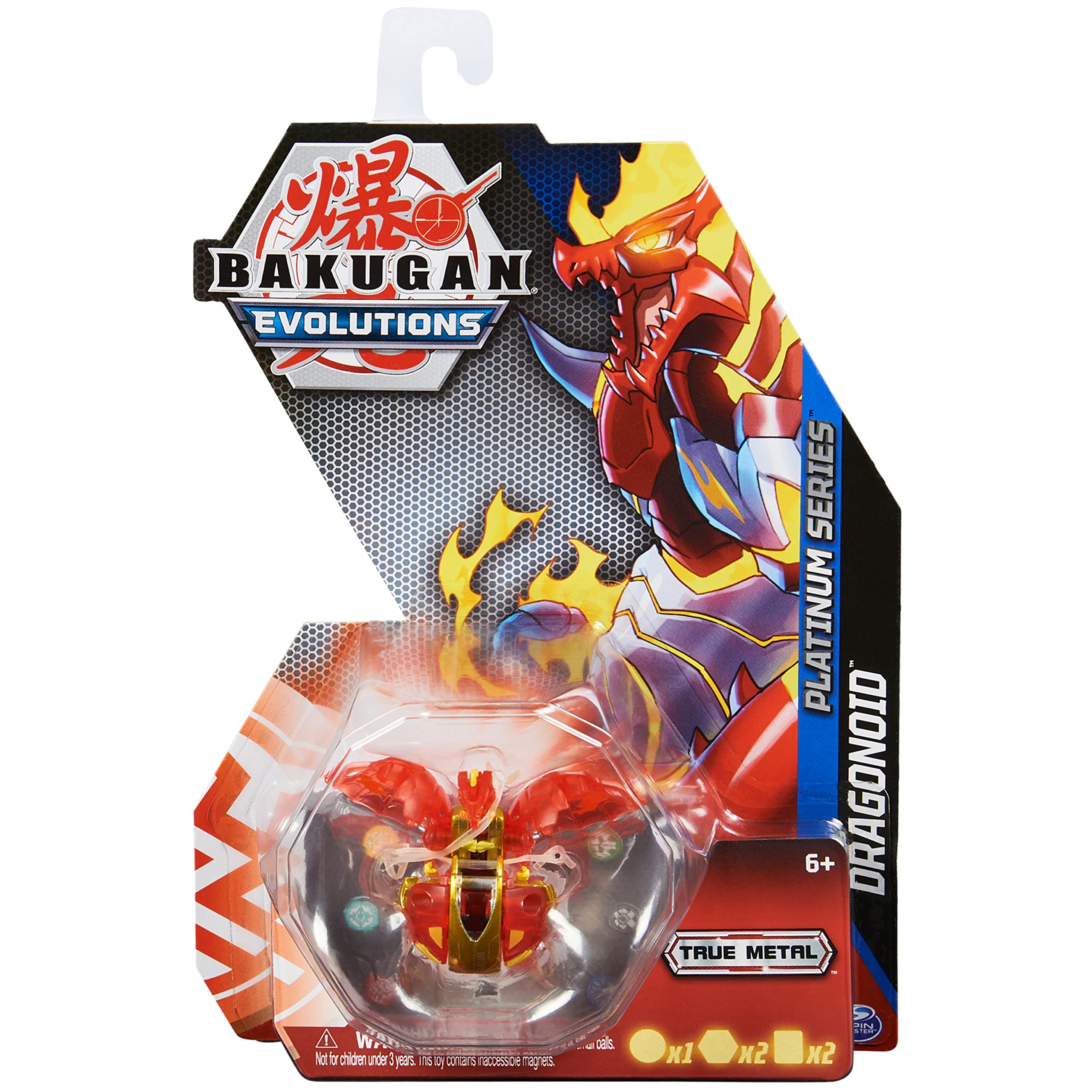 Foto 2 pulgar | Juguete Bakugan Evolutions Dragonoid Red con 2 Bakucores - Venta Internacional