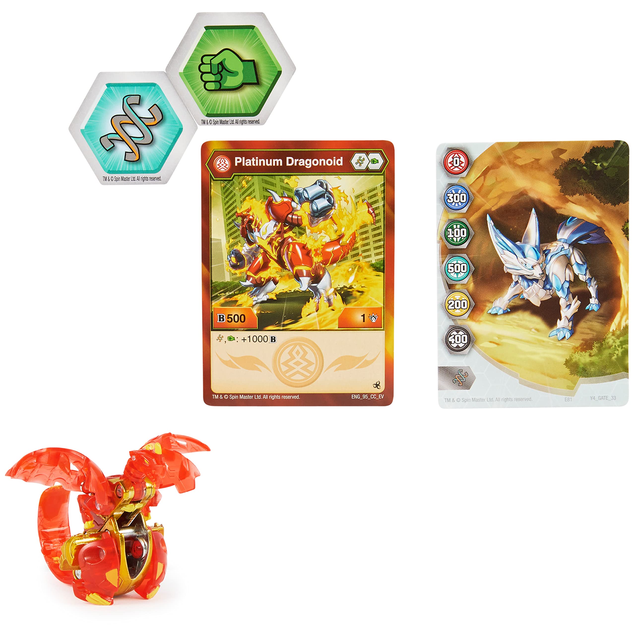 Foto 3 pulgar | Juguete Bakugan Evolutions Dragonoid Red con 2 Bakucores - Venta Internacional