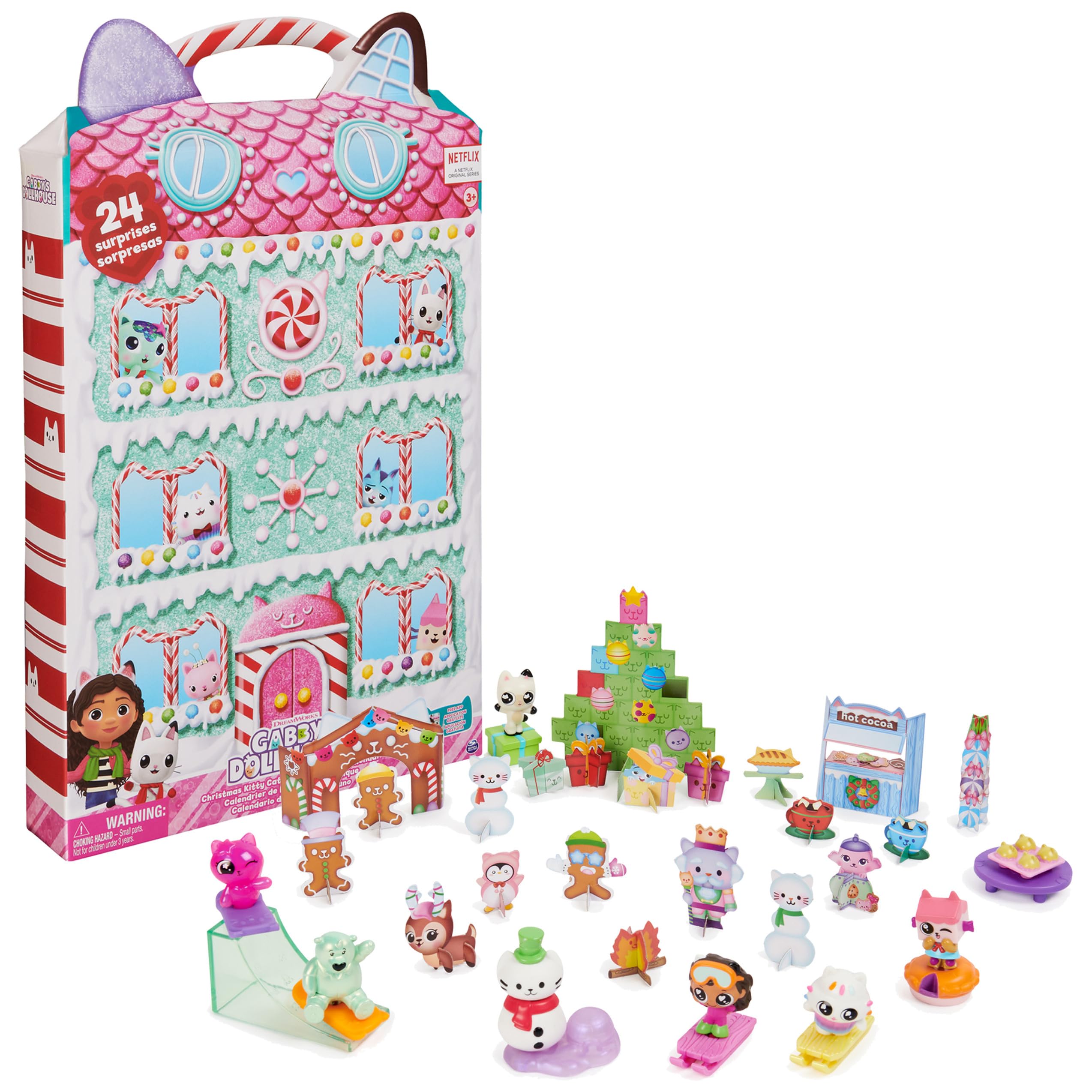 Foto 2 pulgar | Calendario de Adviento Gabby's Dollhouse 2023 con 24 Juguetes- Venta Internacional