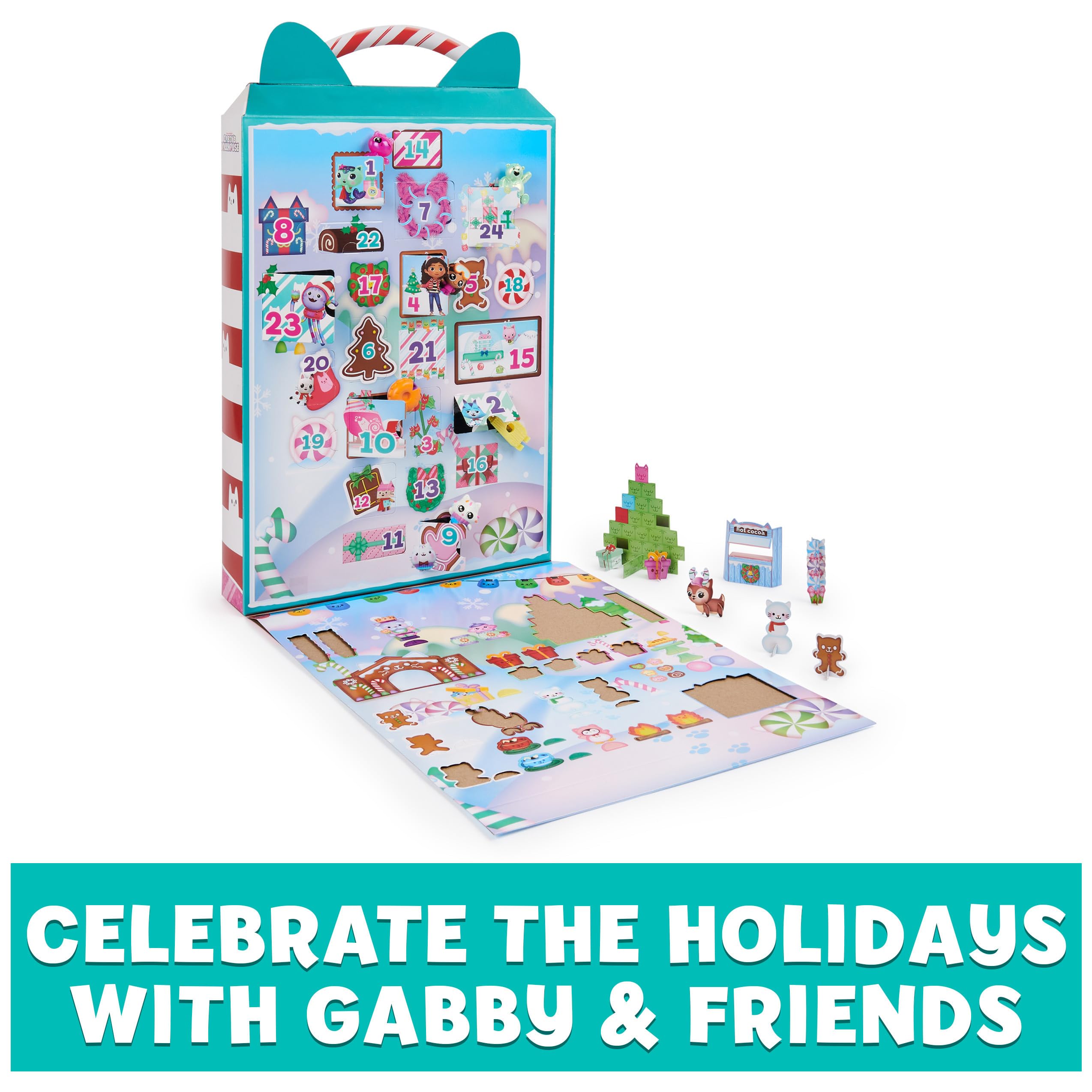 Foto 6 | Calendario de Adviento Gabby's Dollhouse 2023 con 24 Juguetes- Venta Internacional