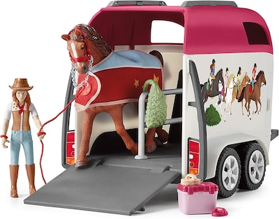 Foto 2 | Set de Juguetes Schleich Horse Car and Trailer con Caballo y Jinete para Niños y Niñas de 5 Años o Más