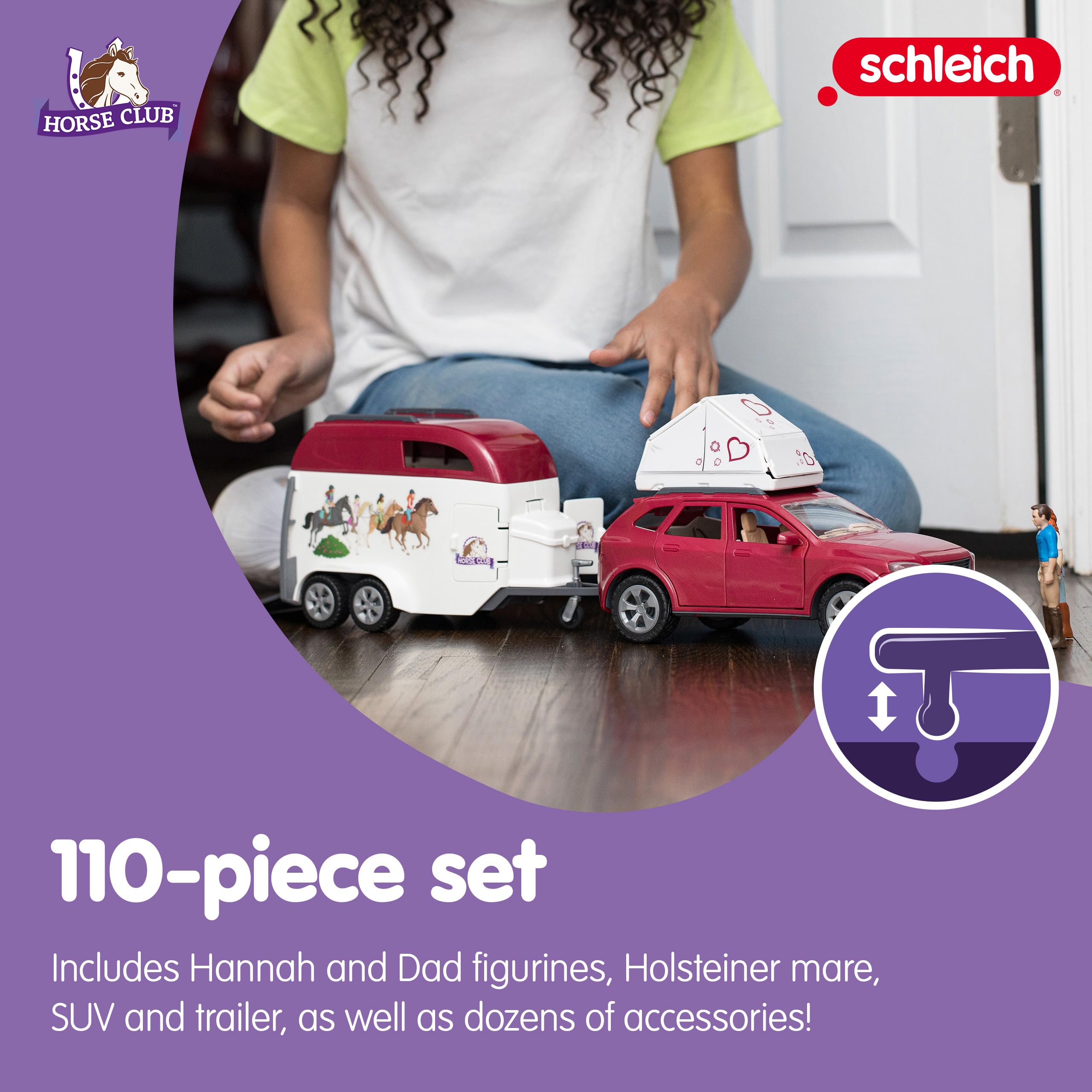 Foto 5 pulgar | Set de Juguetes Schleich Horse Car and Trailer con Caballo y Jinete para Niños y Niñas de 5 Años o Más
