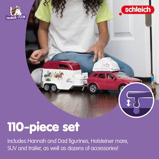Foto 4 | Set de Juguetes Schleich Horse Car and Trailer con Caballo y Jinete para Niños y Niñas de 5 Años o Más