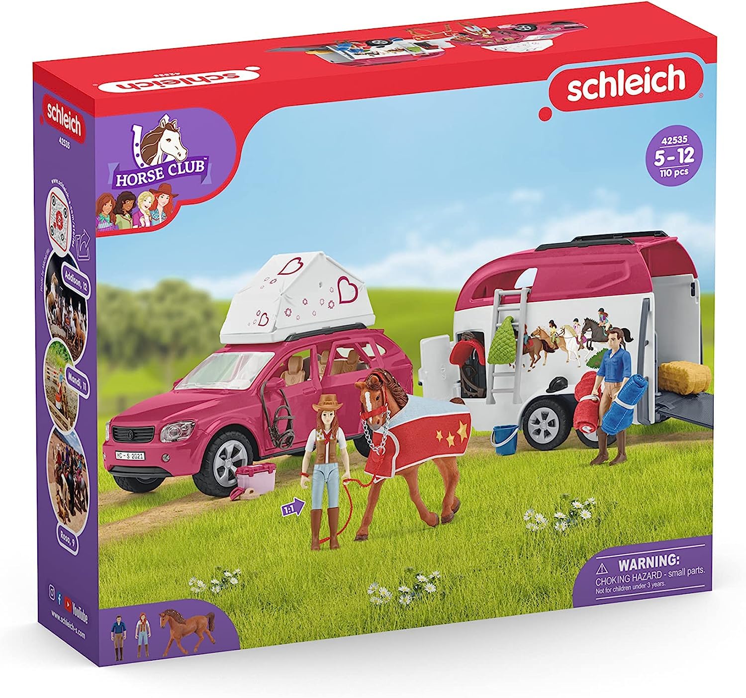 Foto 8 pulgar | Set de Juguetes Schleich Horse Car and Trailer con Caballo y Jinete para Niños y Niñas de 5 Años o Más