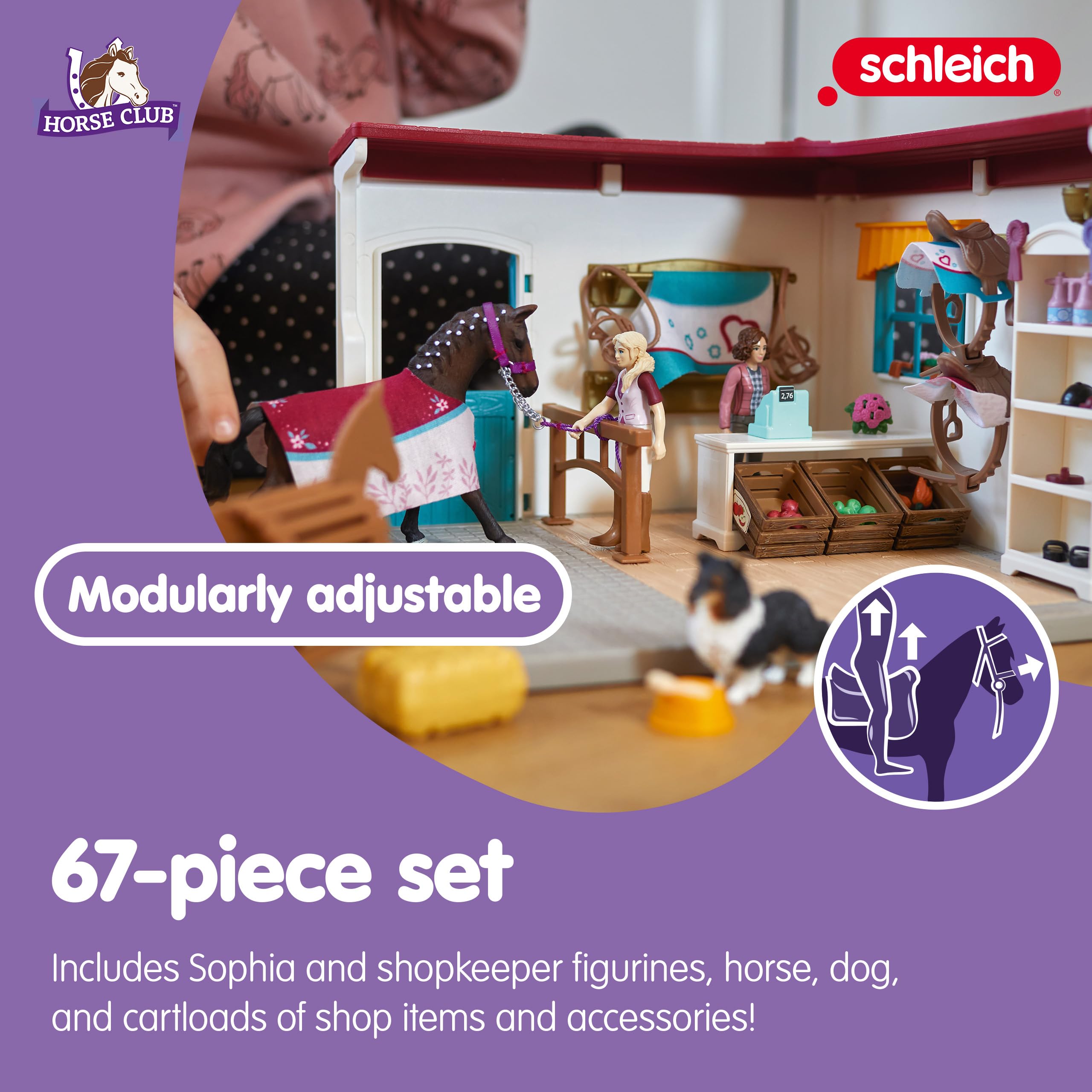 Foto 3 | Set de Juego Schleich Horse Club con 67 Piezas - Venta Internacional
