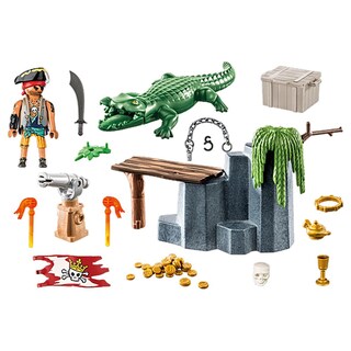 Foto 2 | Playmobil Pirates Pirata con Caimán 71473