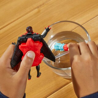 Foto 3 | Figura de Acción Marvel Spider-man Aqua Web Warriors Miles - Venta Internacional