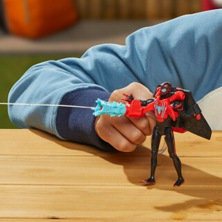 Foto 6 | Figura de Acción Marvel Spider-man Aqua Web Warriors Miles - Venta Internacional