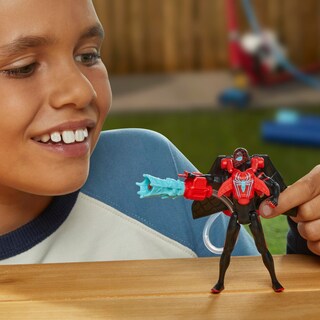 Foto 7 | Figura de Acción Marvel Spider-man Aqua Web Warriors Miles - Venta Internacional