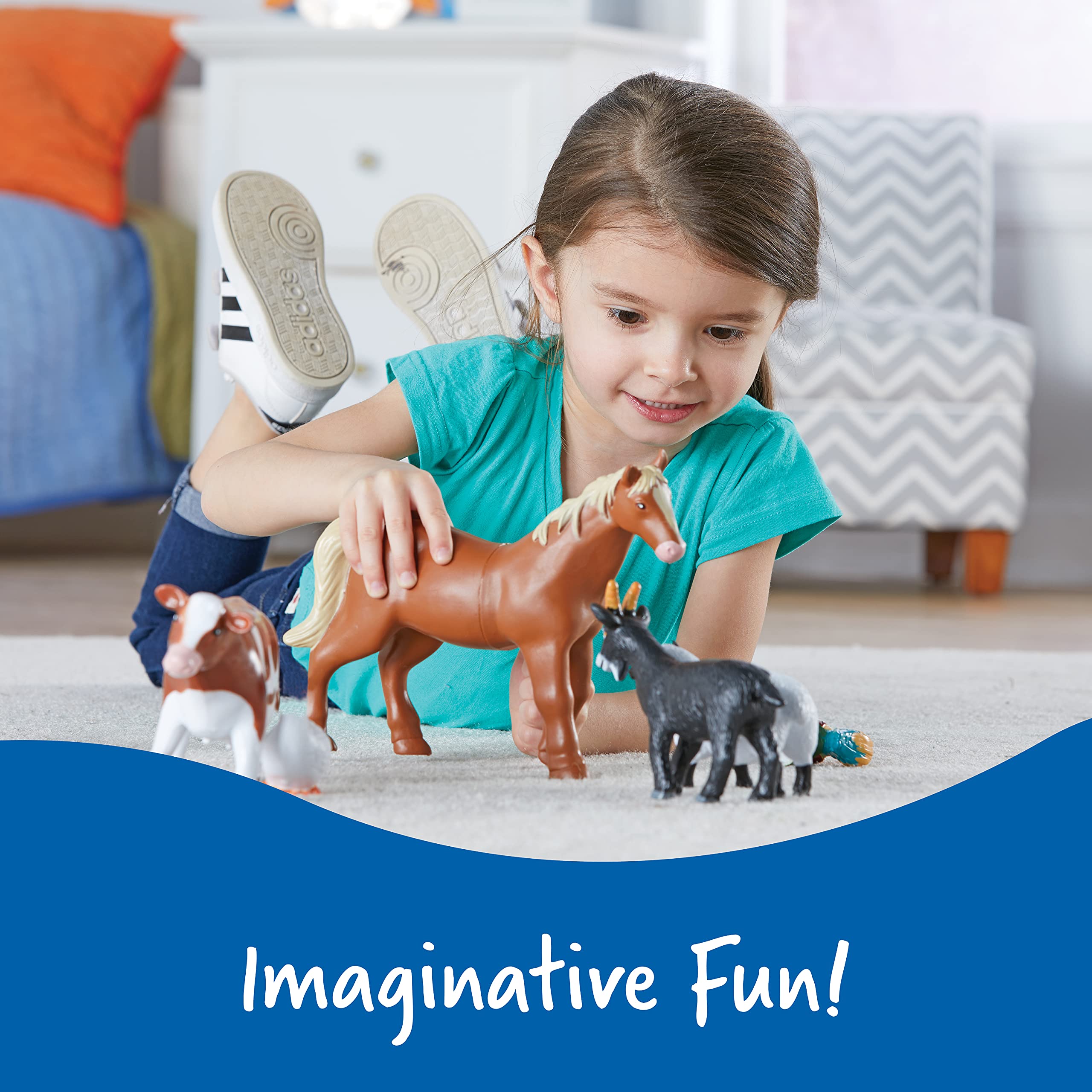 Foto 5 pulgar | Set De Juguetes Learning Resources Jumbo Farm Animals  - Venta Internacional