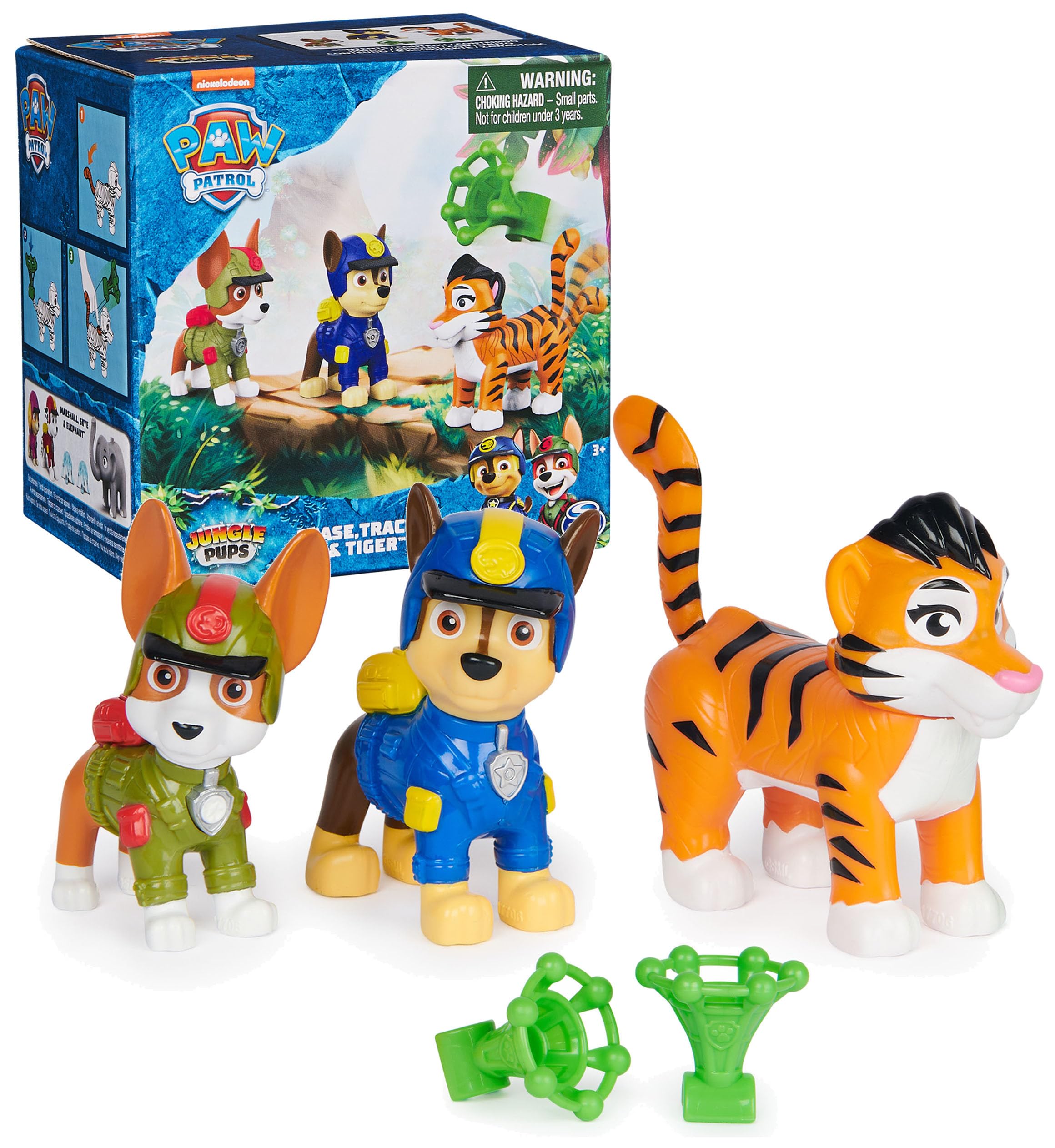Foto 1 | Figuras de Acción Paw Patrol Jungle Pups Chase Tracker y Tiger - Venta Internacional