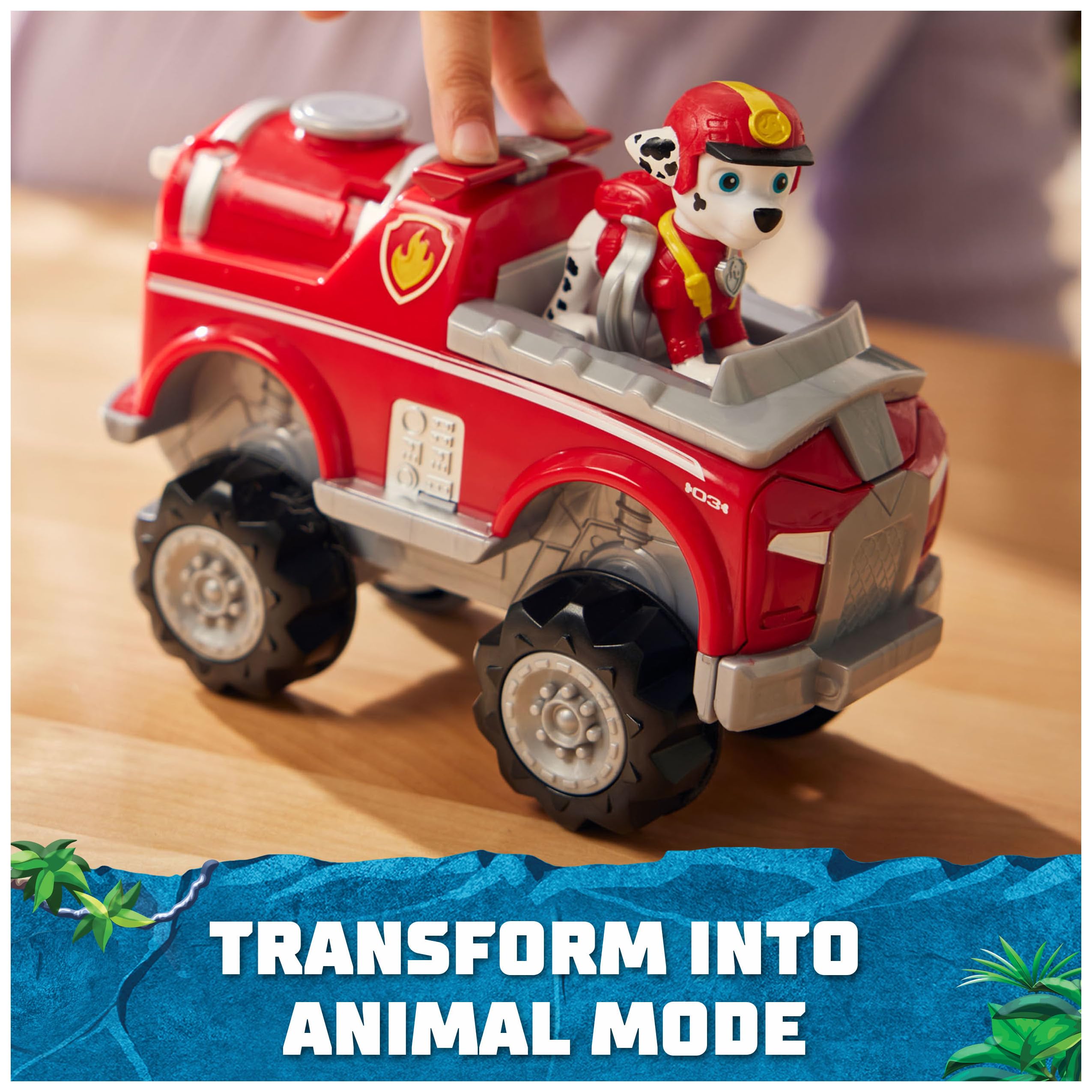 Foto 2 | Vehículo de Juguete Paw Patrol Jungle Pups Marshall con Figuras - Venta Internacional