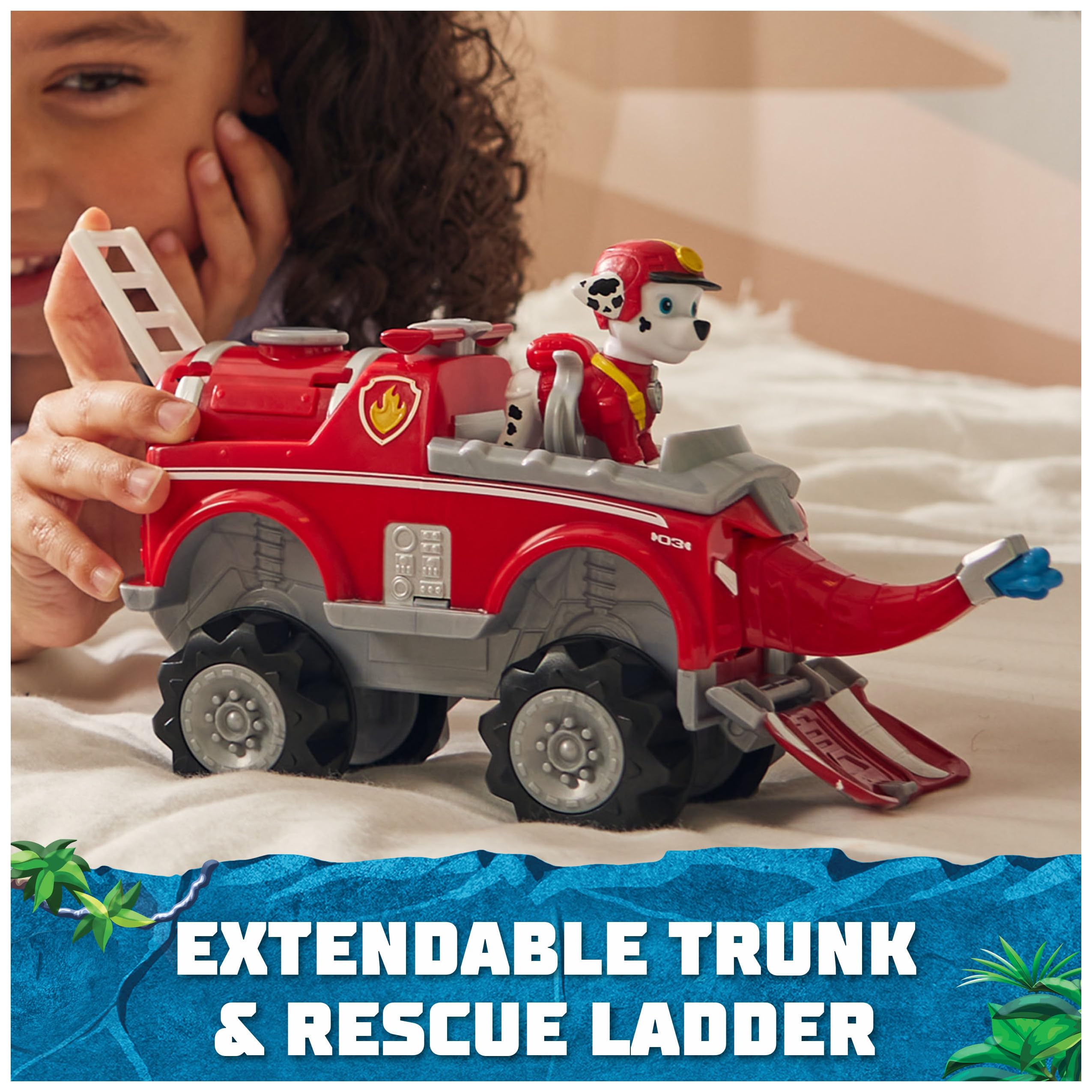 Foto 5 pulgar | Vehículo de Juguete Paw Patrol Jungle Pups Marshall con Figuras - Venta Internacional