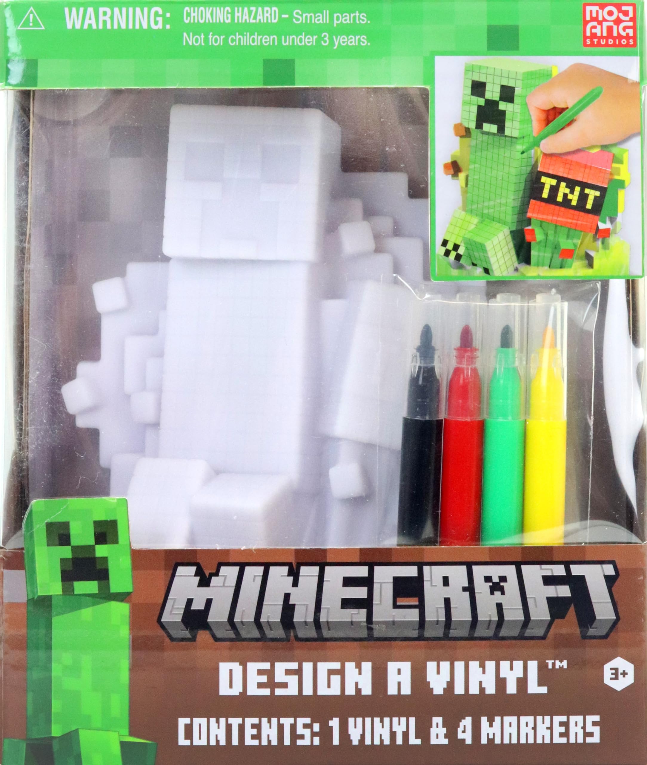 Foto 3 pulgar | Set de Vinilos de Tara Toys Minecraft con 4 Rotuladores de Colores - Venta Internacional