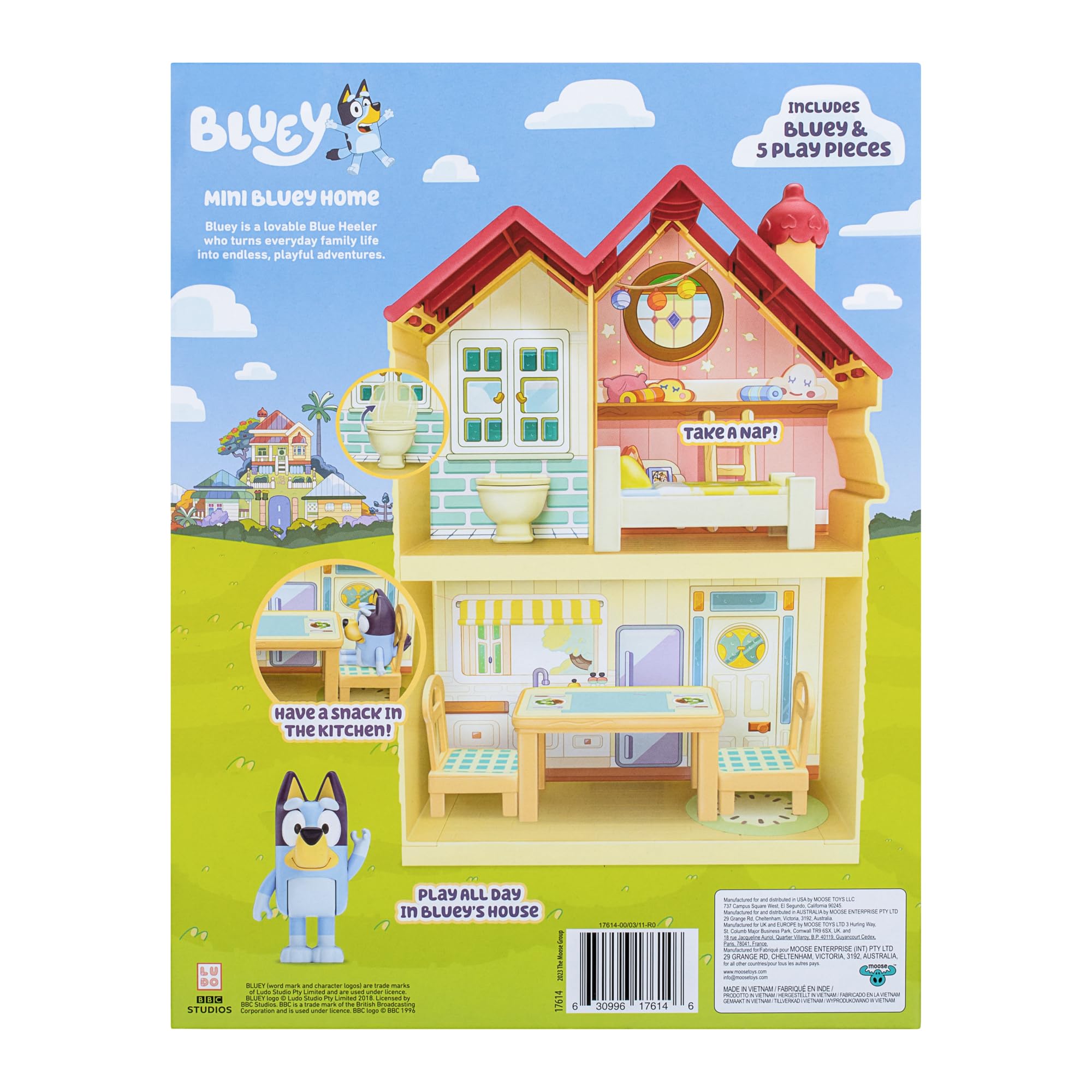 Foto 6 pulgar | Minicasa Playset Bluey con Figura y 5 Piezas De Juego 3 Habitaciones - Venta Internacional