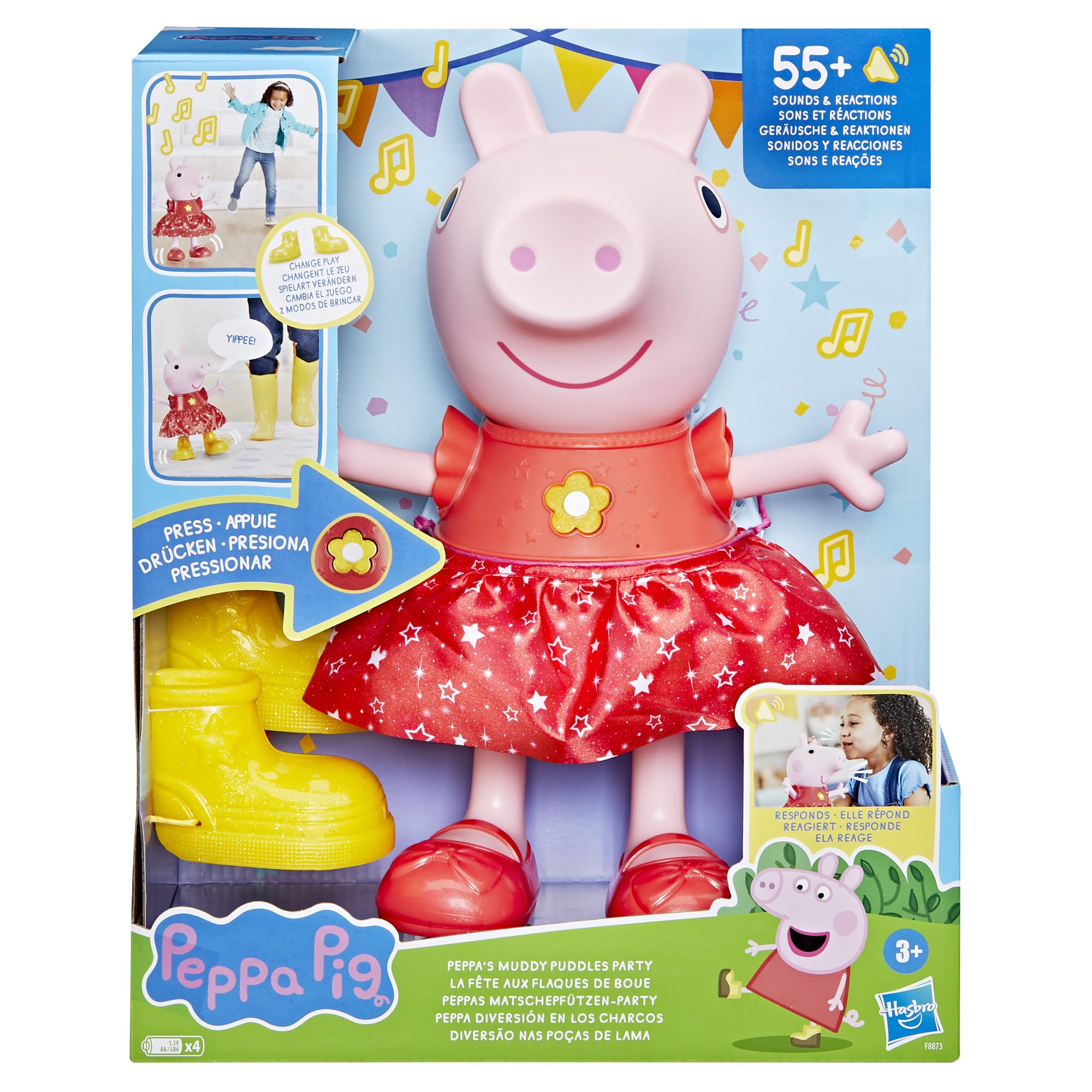 Foto 3 pulgar | Muñeca Interactiva Peppa Pig Peppa's Muddy Puddles Party 30 cm - Venta Internacional