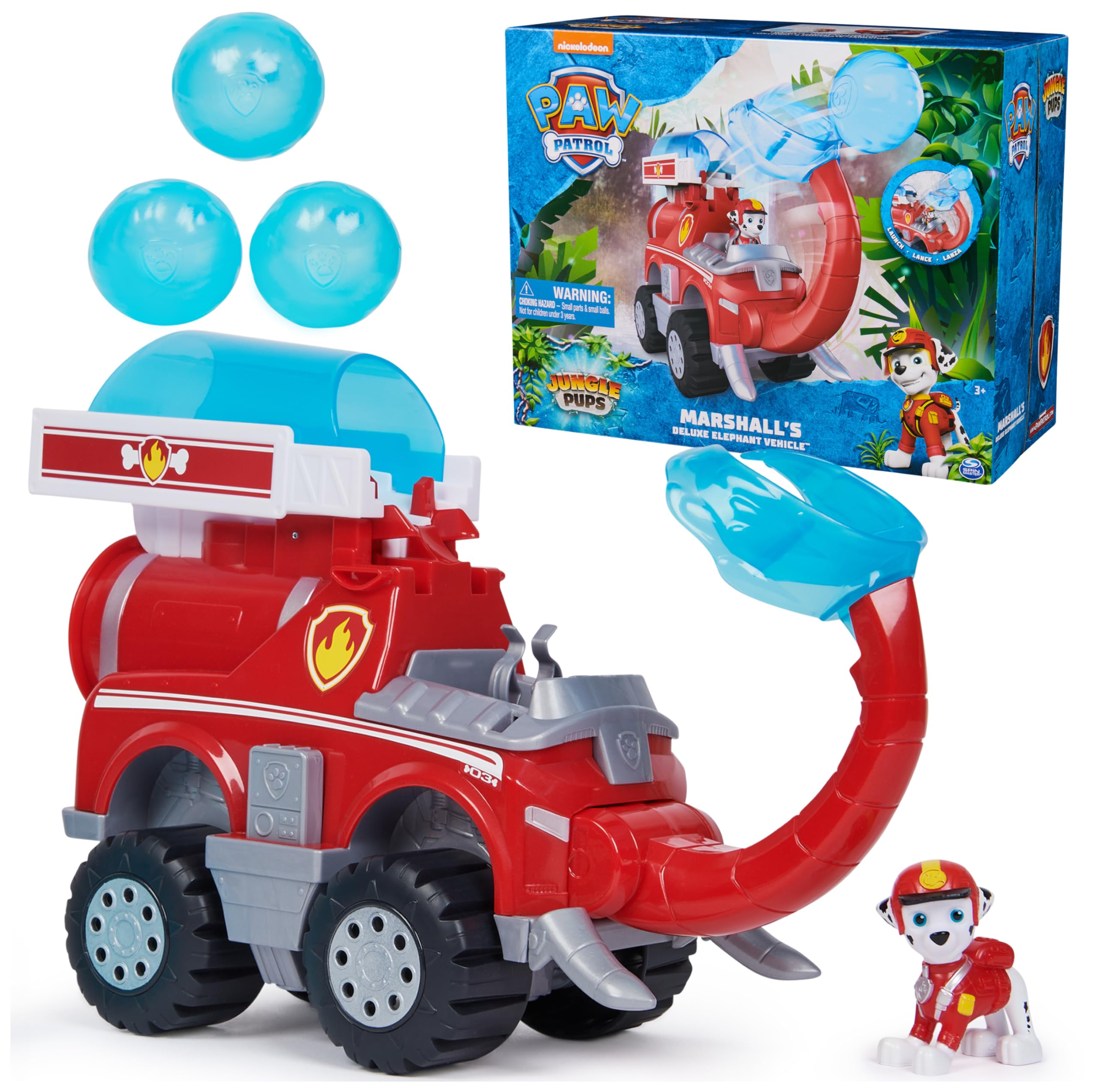 Foto 1 | Camión de Juguete Paw Patrol Jungle Pups Marshall con Proyectil - Venta Internacional
