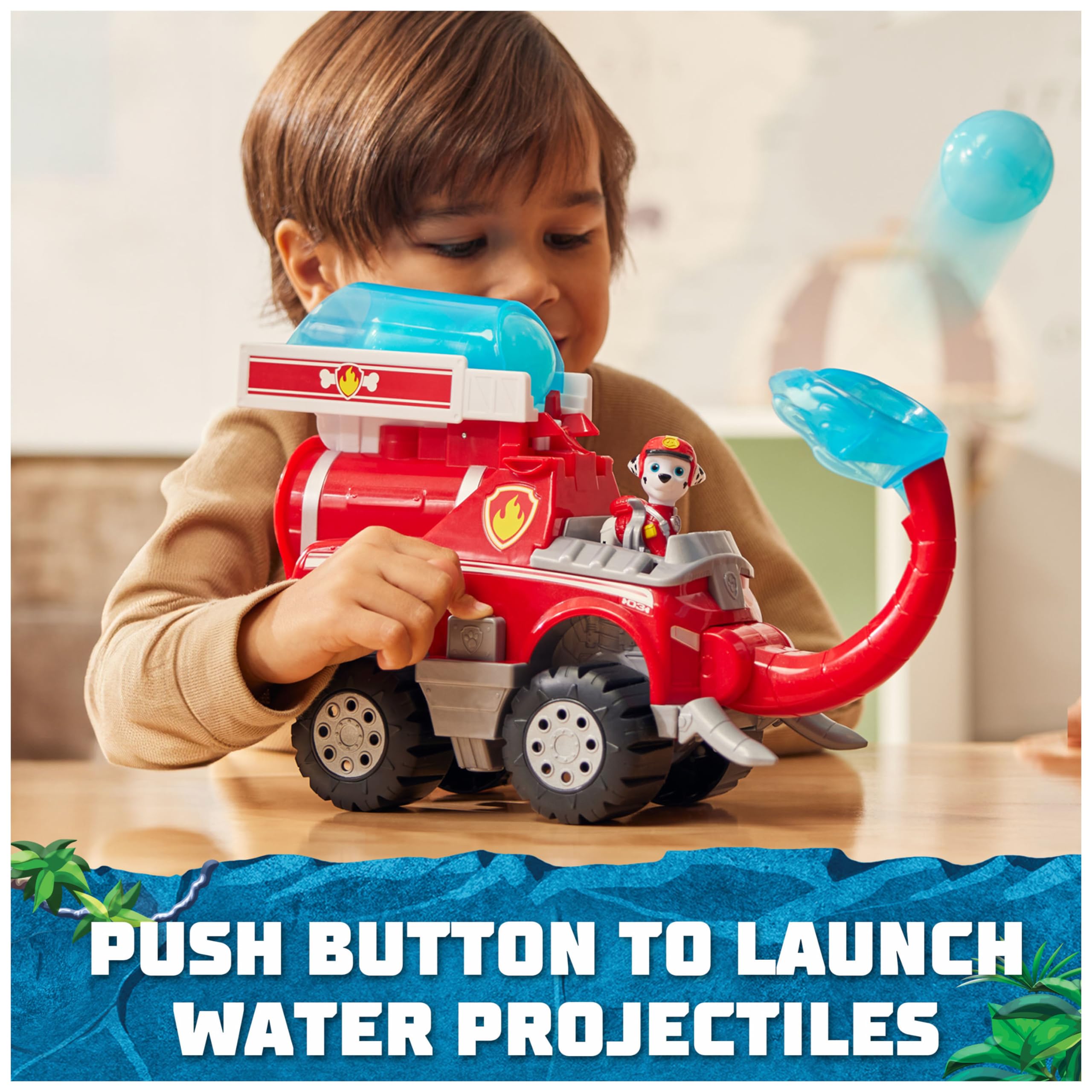 Foto 4 | Camión de Juguete Paw Patrol Jungle Pups Marshall con Proyectil - Venta Internacional