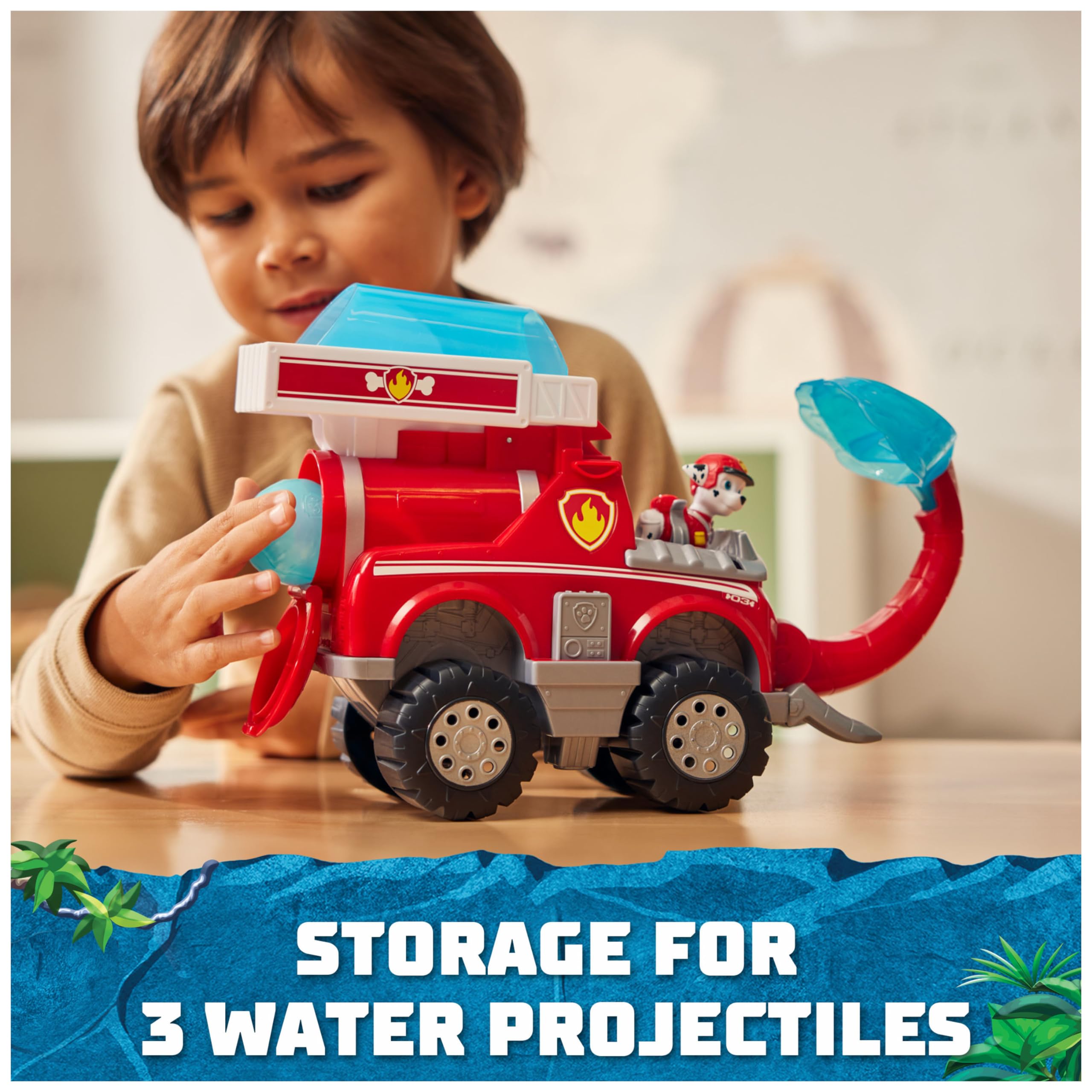 Foto 5 | Camión de Juguete Paw Patrol Jungle Pups Marshall con Proyectil - Venta Internacional