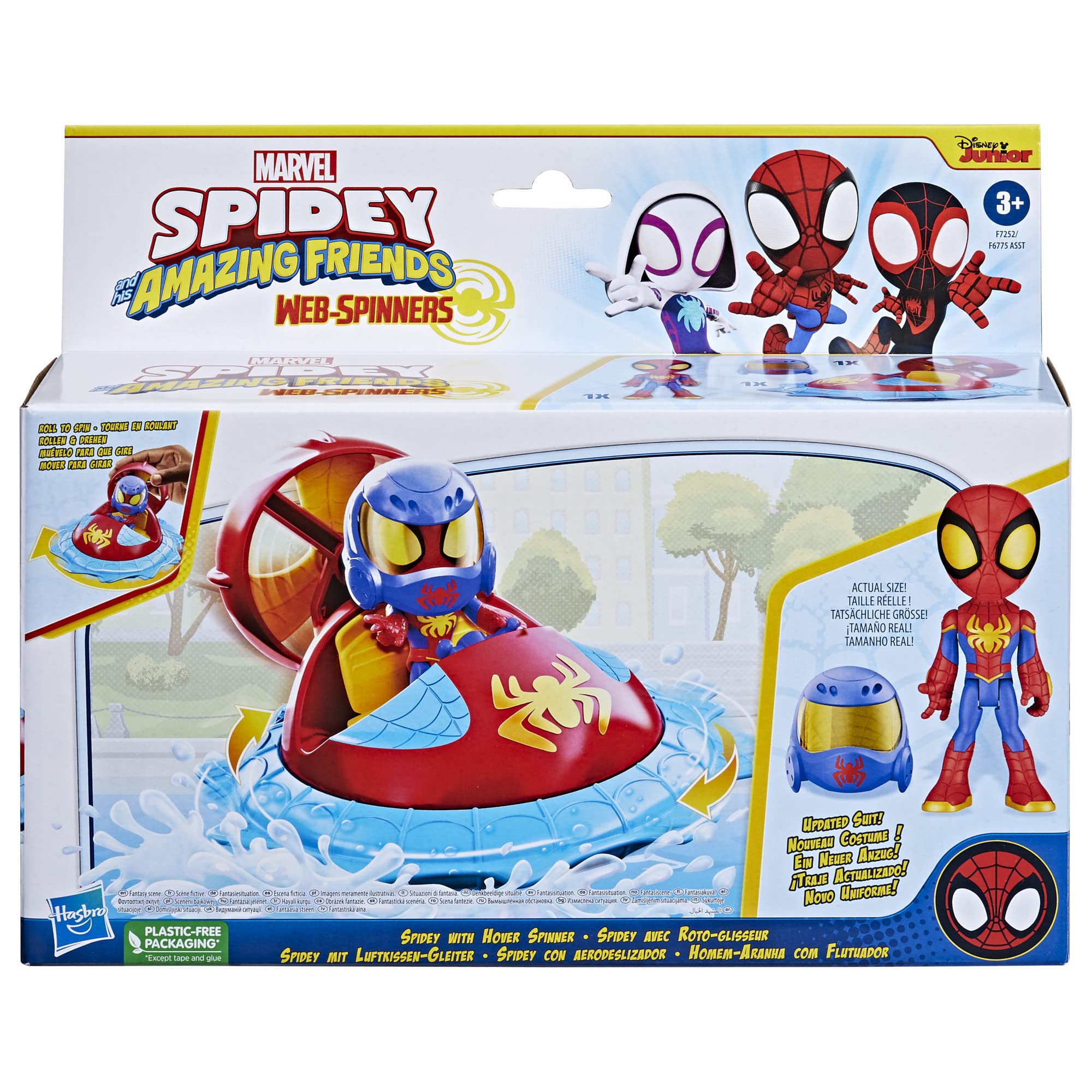 Foto 5 pulgar | Coche de Juguete Marvel Spidey y sus Increíbles Amigos con Figura - Venta Internacional