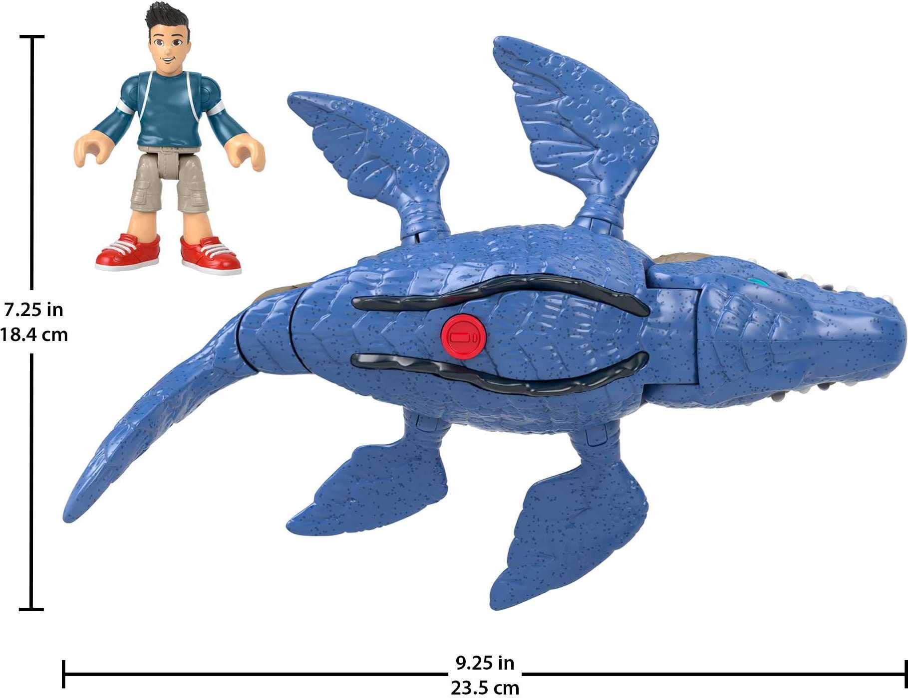 Foto 4 pulgar | Juego de Figuras Mosasaurus Imaginext Jurassic World con Kenji para Niños - Venta Internacional